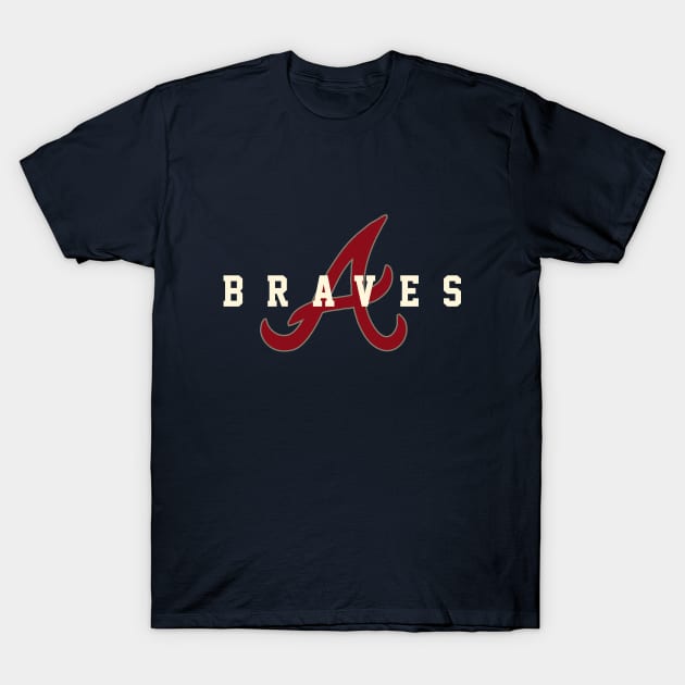 Atlanta Braves 1 by Buck Tee T-Shirt by Buck Tee